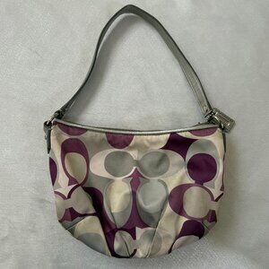 Coach Hand Drawn Mini Pouchette Purse Bag-- Satin